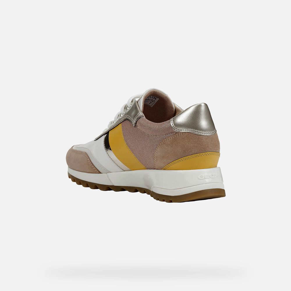 Geox Bayan Spor Ayakkabı Haki/Beyaz - Tabelya - YCE-715608